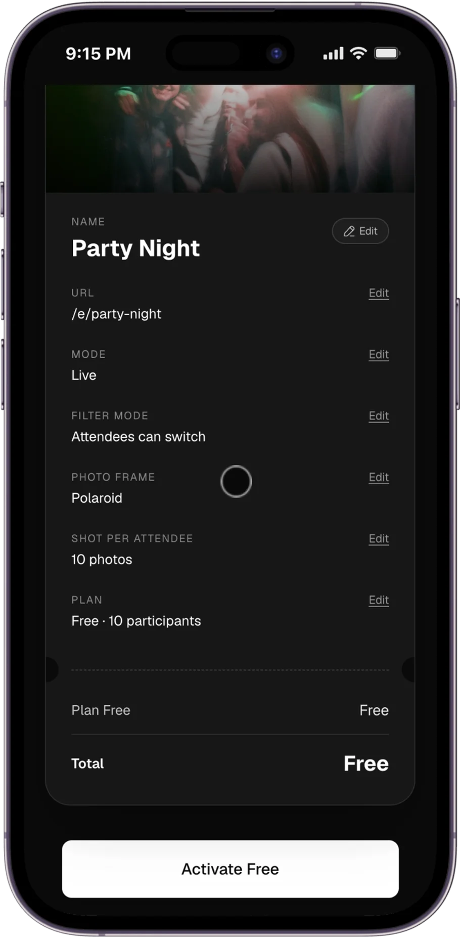 Configure Event